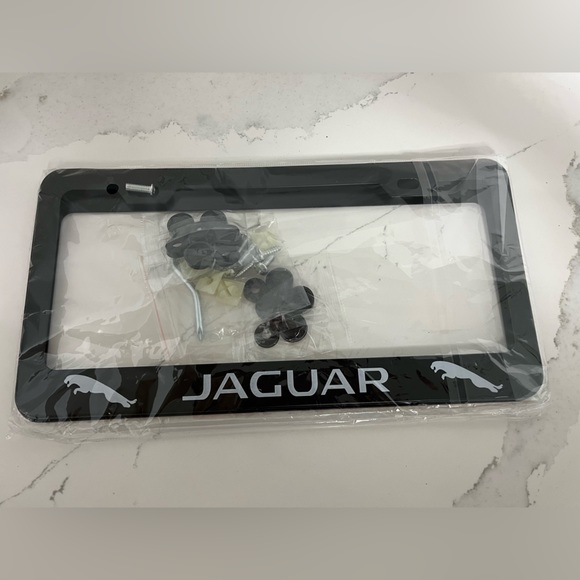 Jaguar Other Black Stainless Steel Jaguar License Plate Frames2